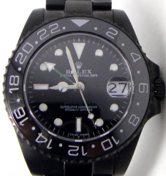 Ceramic Bezel All Black Rolex GMT-Master II Watch 40mm